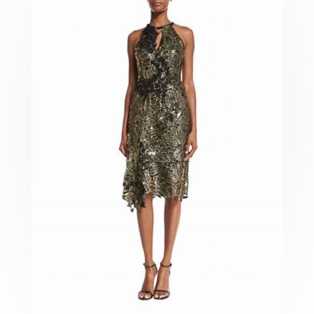 Kopi Halperin Black & Gold Lula Dress Size 6 (NWT)